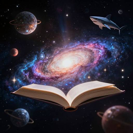 Cosmic Books Transforming into Galaxies