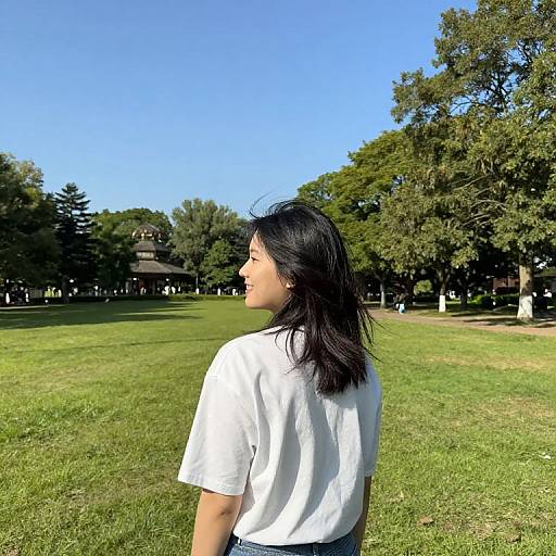 Happy Person Enjoying Park Outdoors