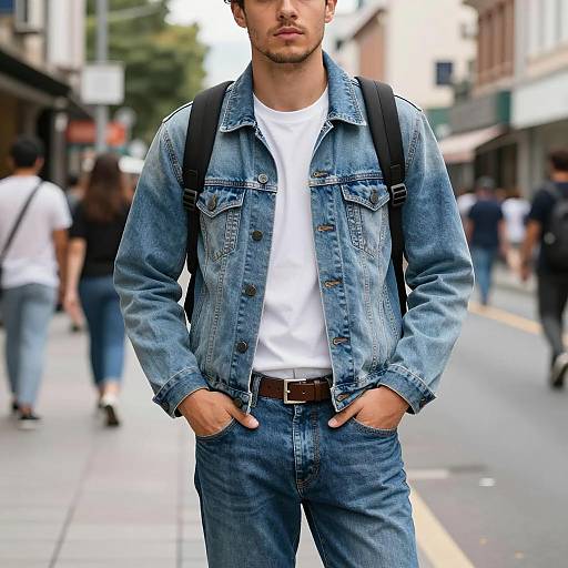 Stylish Young Man in Urban Streetwear