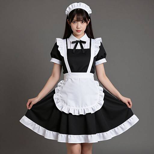 Classic Black and White Maid Outfit