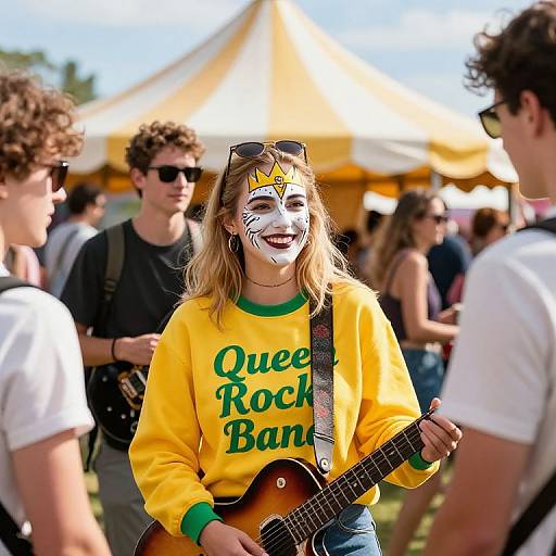 Friends at Summer Festival Candid
