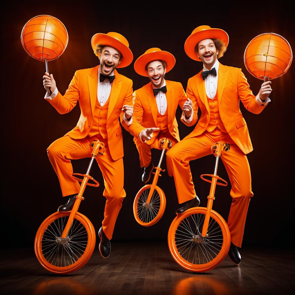 Vibrant Orange Circus Misfits Photo Series