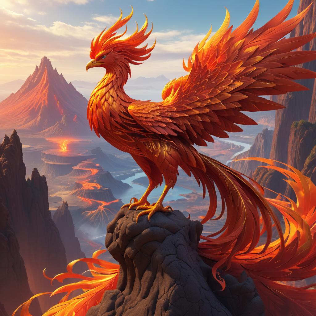 Mythical Phoenix Character Concept Art