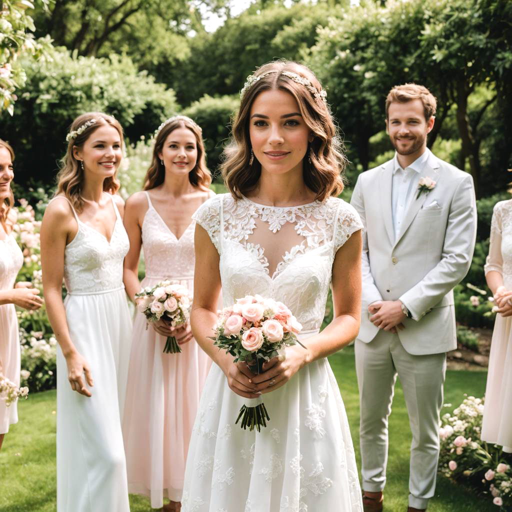 Bridal Bliss in a Garden Setting