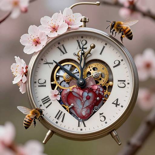 Surreal Dance of Time and Nature