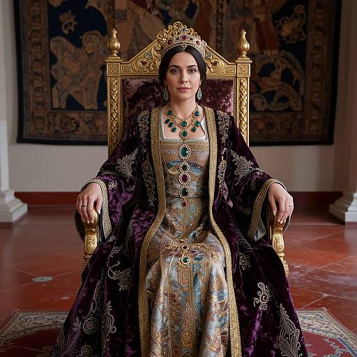Ottoman Lady in Lavish Traditional Attire