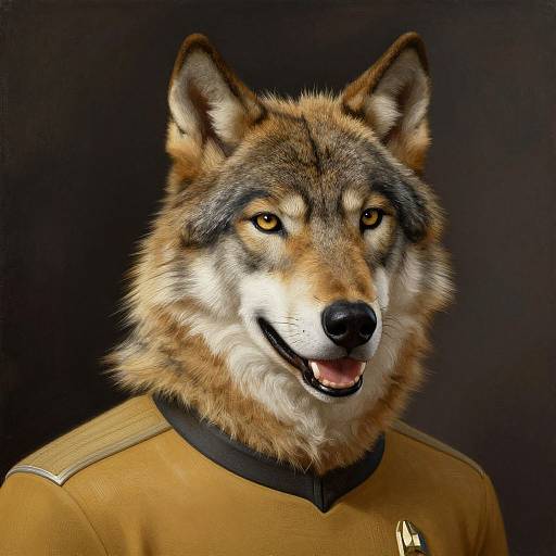 Wolf Hyenaman Star Trek Engineer Portrait