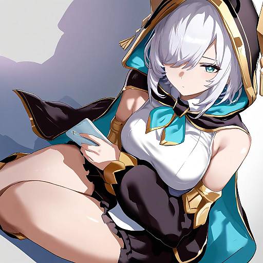 Illustration of Ars almal (1st costume), nijisanji in the style of Lynus