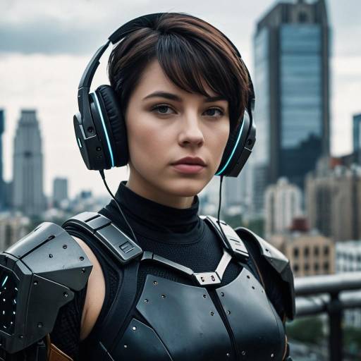 Cyberpunk Girl in Futuristic Cityscape