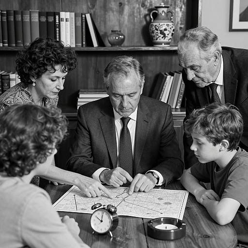 Group Discussion Over a Map