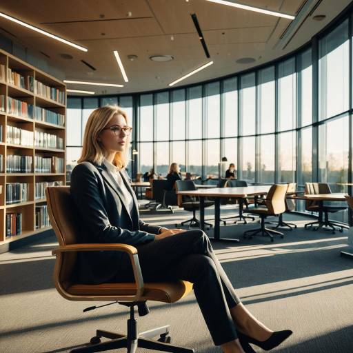 Female Executive in Modern Library