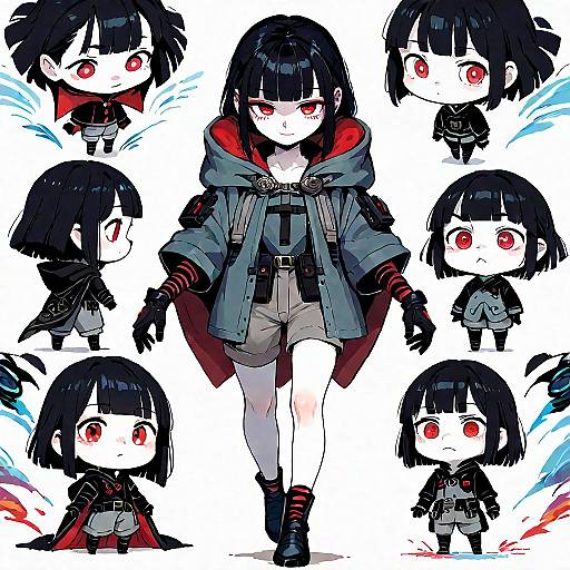 Chibi Anime Creature in Tactical Gear