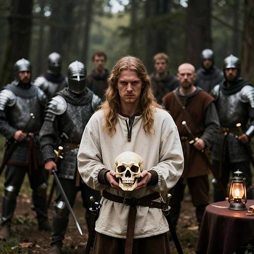 Medieval Warriors in Enchanted Forest