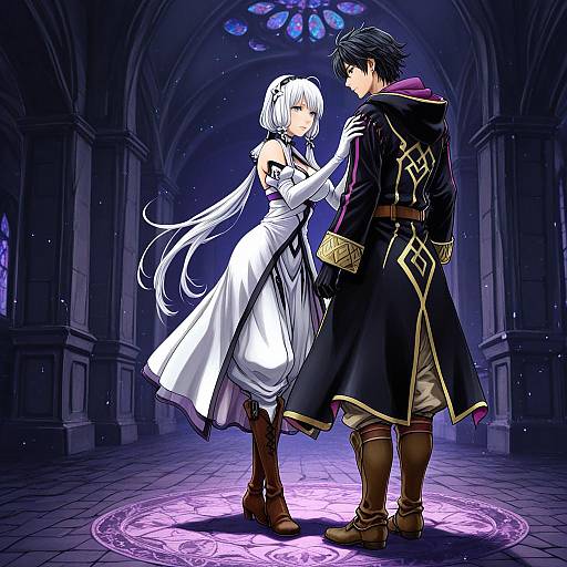 Illustration of Morgan (male) (fire emblem), fire emblem in the style of Kon-kit