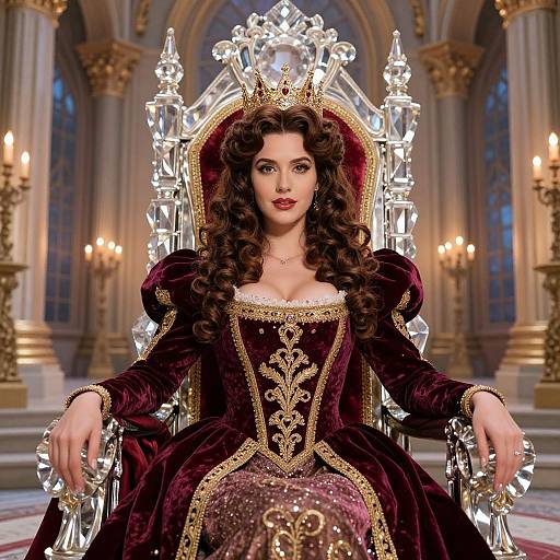 Regal Woman in Fantasy Royal Attire