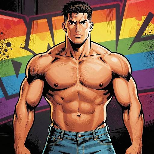 Bold Gay Muscle Comic Art