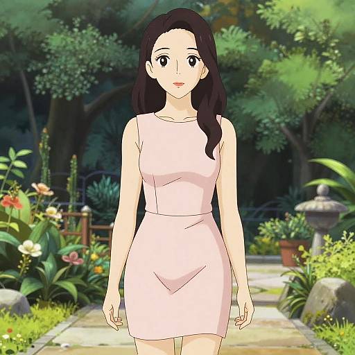 Chic Woman in Botanical Garden Wedding