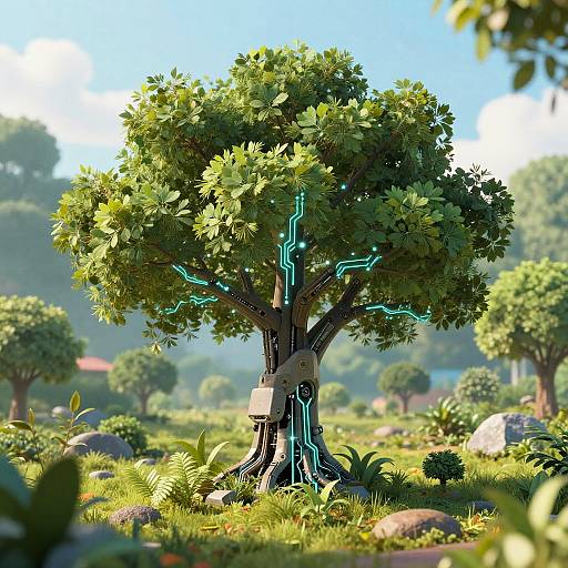 Robotic Tree Blending Nature and AI