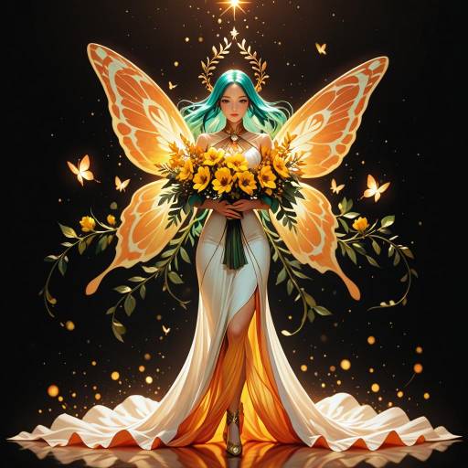 Mystical Nymph Dancing in Sunlit Glade Mystical Nymph Dancing in Sunlit Glade
