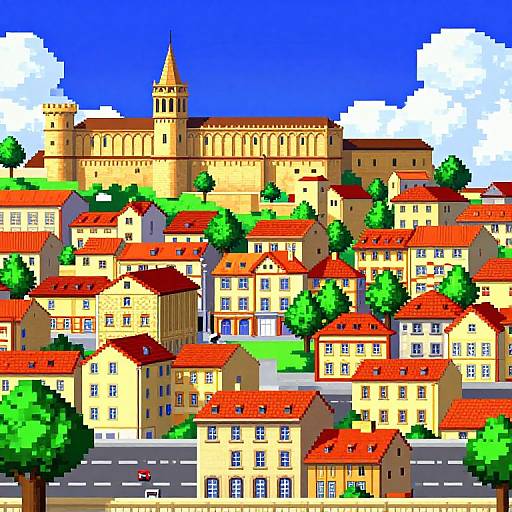 Montpellier as PS1 JRPG Cityscape