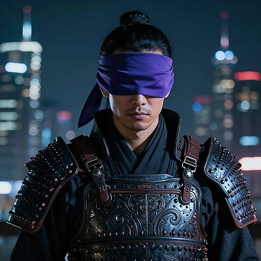 Cyberpunk Samurai with Bandana Eyes