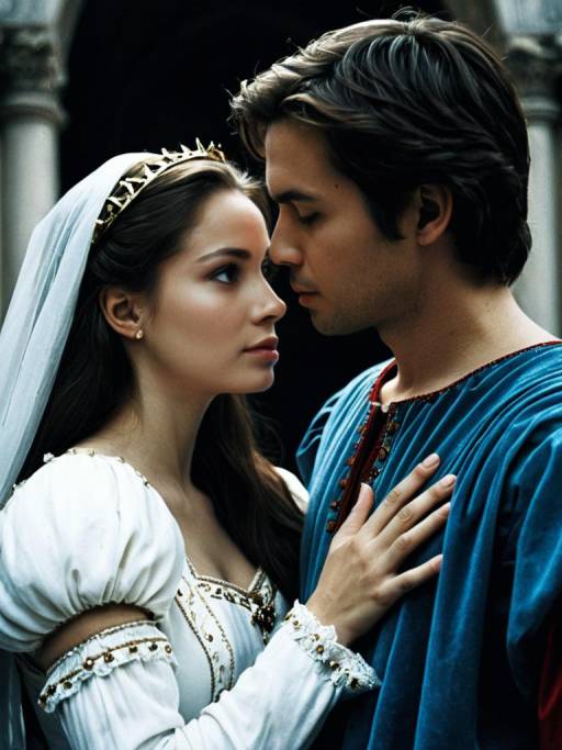 Romeo and Juliet Couple in Period Costumes