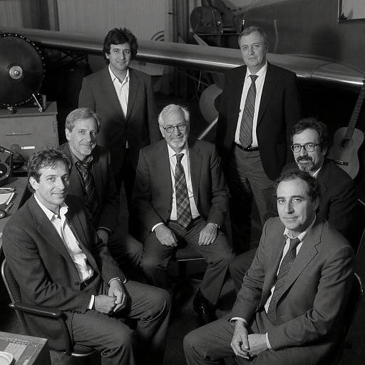 Vintage Industrial Portrait of Six Men