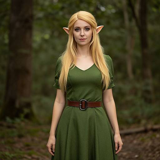 Woodland Elf Cosplay in Forest