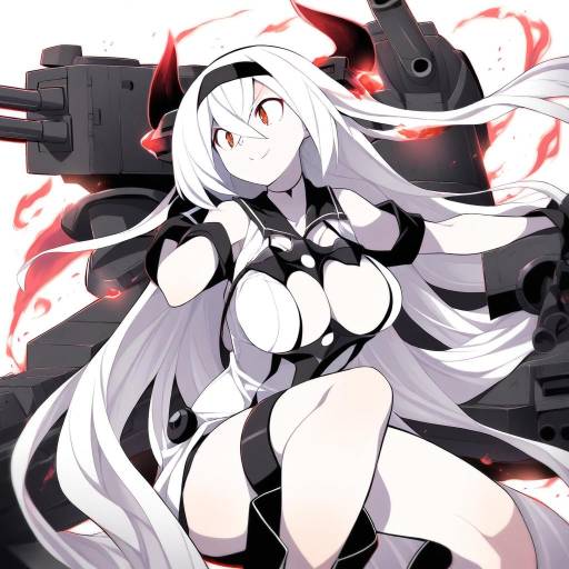 Illustration of Air defense princess, kantai collection in the style of Uccow