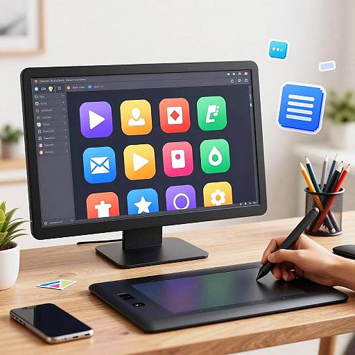 Futuristic Clipart Creator Workspace