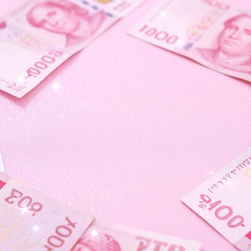 Sparkly Pink Glittering Money Background
