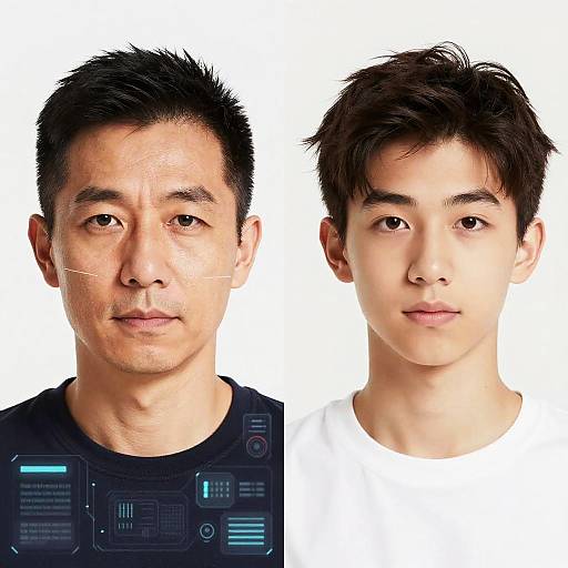 AI Age Filter: Teen to Middle-Aged Portrait