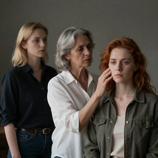 Three Women, Tender Moment in Shadow