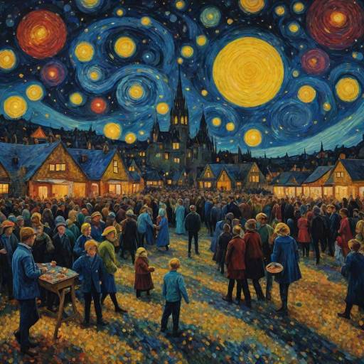 Festival Celebration Inspired by Starry Night
