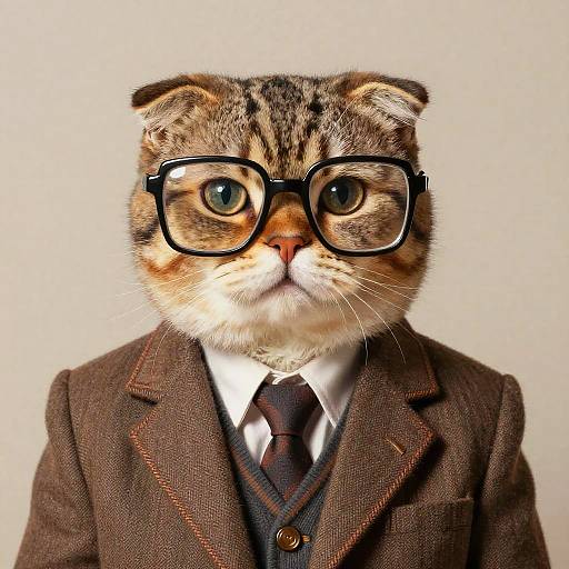 Steelpunk Scottish Fold in Retro Style