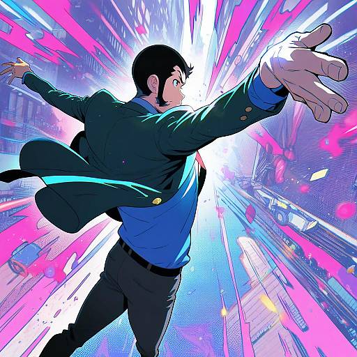 Illustration of Arsene lupin iii, lupin iii in the style of Synecdoche