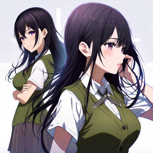 Illustration of Aihara mei, citrus (saburouta) in the style of Ame.