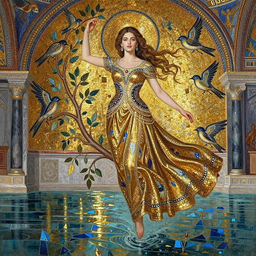 Golden Gown in Sunken Byzantine Basilica