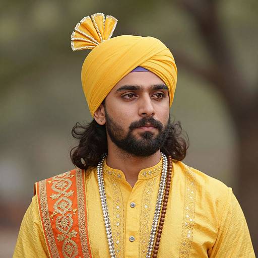 Modern Krishna Male God Costume Close-up