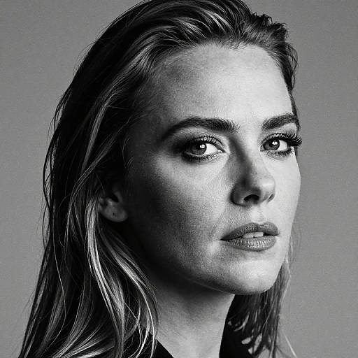 Black and White Kat Dennings Portrait