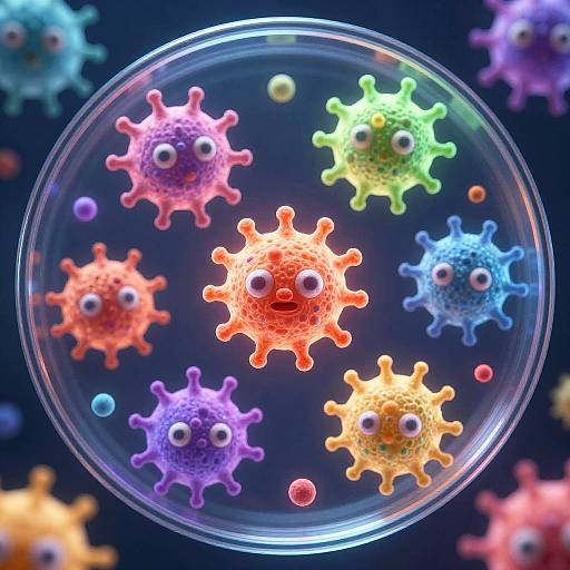 Vibrant Agario Cells in Futuristic Grid