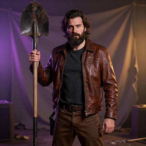 Post-Apocalyptic Man with Shovel