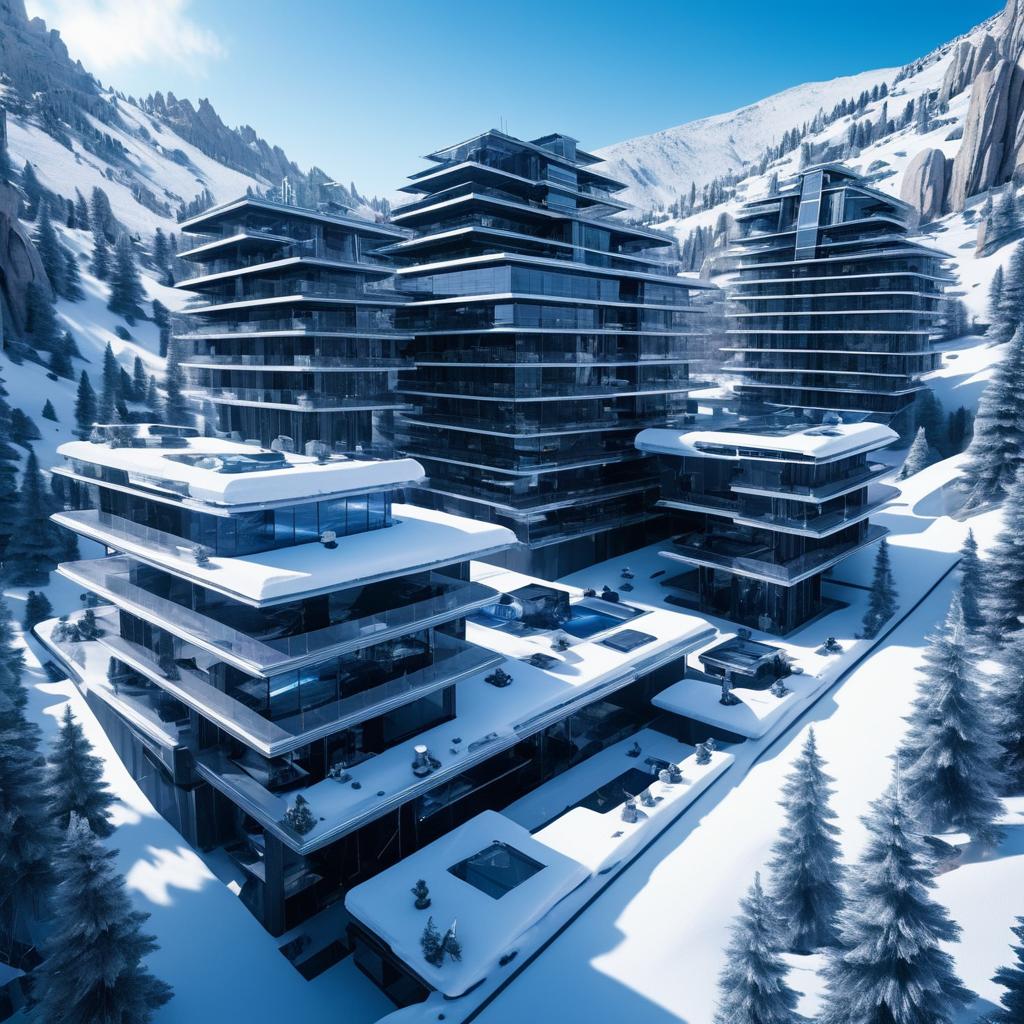 Futuristic Sky Resort in Cottonwood Canyon