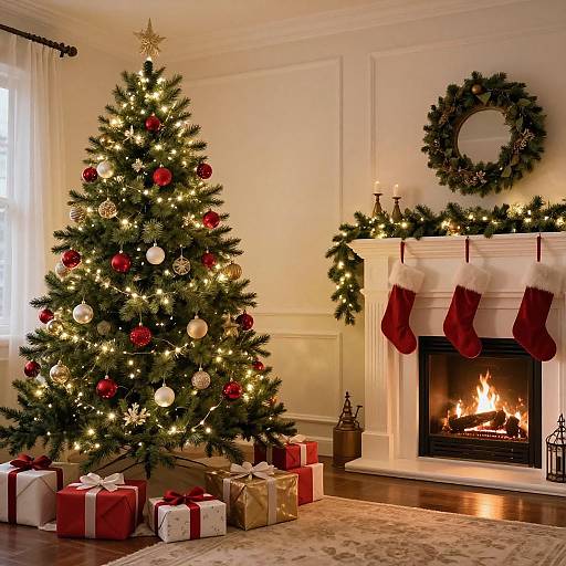 Classic Christmas Living Room Decor