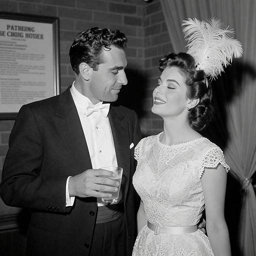 Vintage Black and White Couple Photography