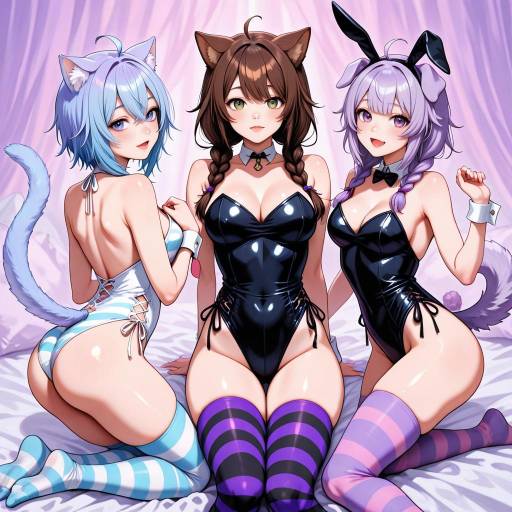 Three Girls in Adorable Animal Costumes