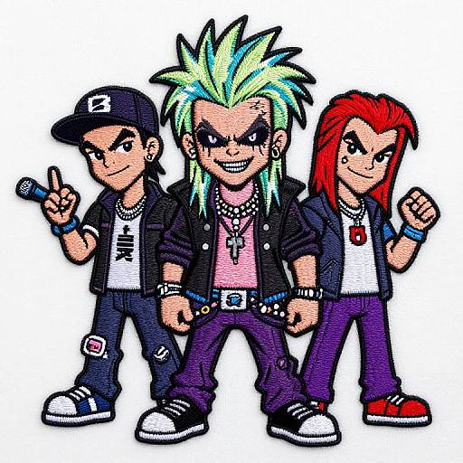 Limp Bizkit Band Embroidery Portrait