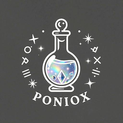 Iridescent Potion Vial Logo Design