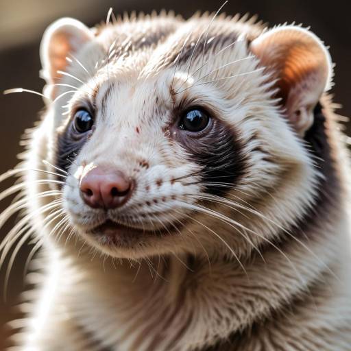 Close-up of a Ferret Face