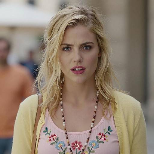 Outdoor Portrait of a Stylish Blonde Woman